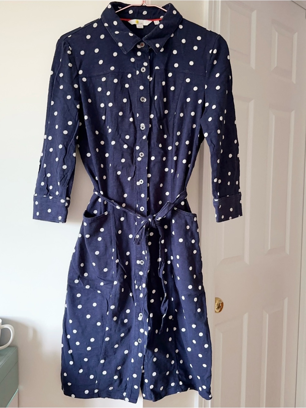 Boden Tara Jersey 3/4 Sleeve Shirt Dress